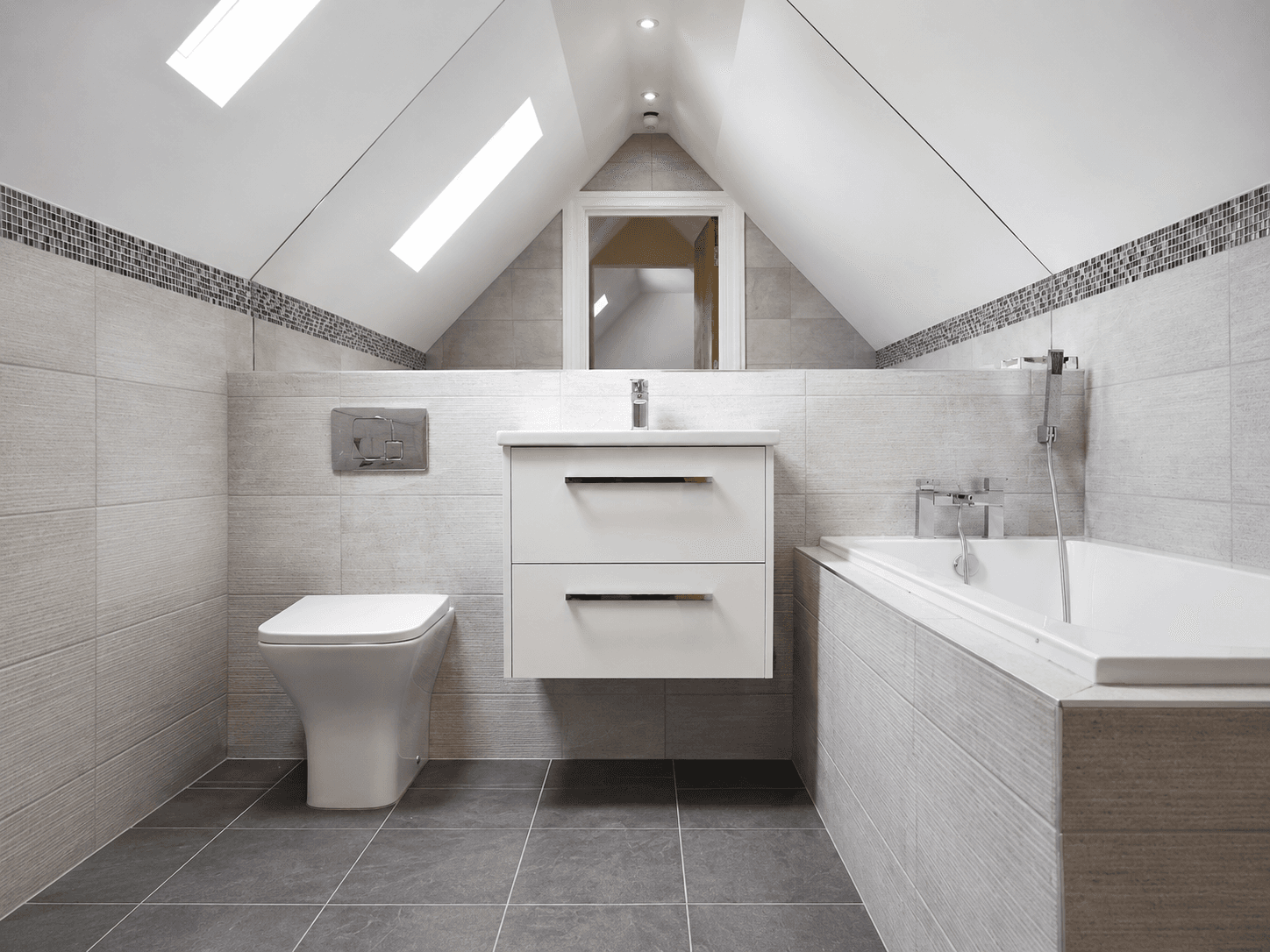 Modern Bathroom Finish by KB Tiling Essex