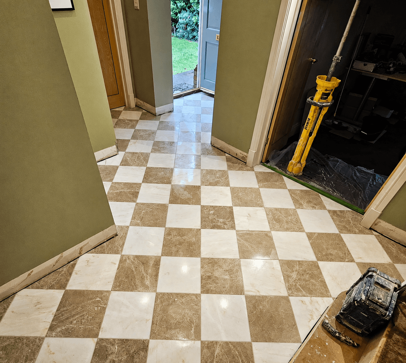 Checkerboard Floor by KB Tiling Essex